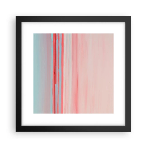 Plakat i sort ramme - Abstraktion ved daggry - 30x30 cm
