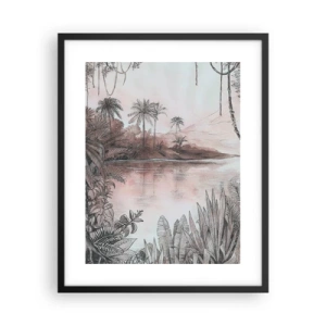 Plakat i sort ramme - En opdagelsesrejsendes dagbog fra det 19. århundrede - 40x50 cm