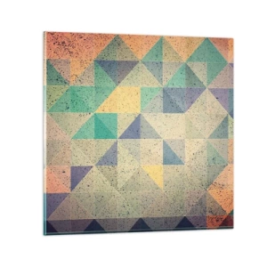 Billede på glas - Republikken trekanter - 50x50 cm