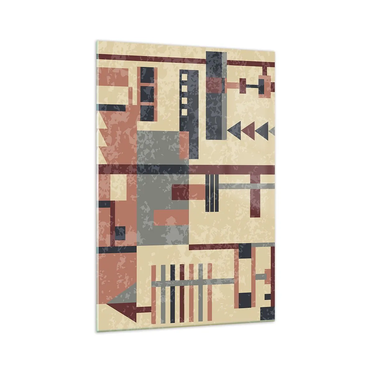 Billede på glas - Kombination af vertikaler og niveauer - 70x100 cm