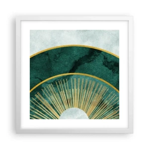 Plakat i hvid ramme - Et anderledes solsystem - 40x40 cm