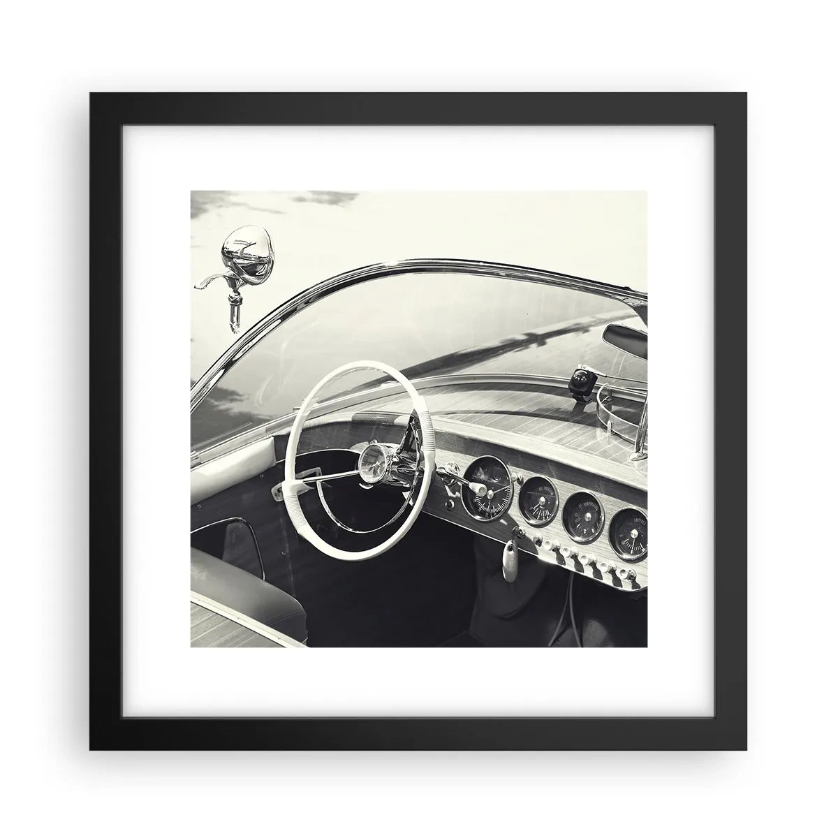 Plakat i sort ramme - Vejr for de rige - 30x30 cm