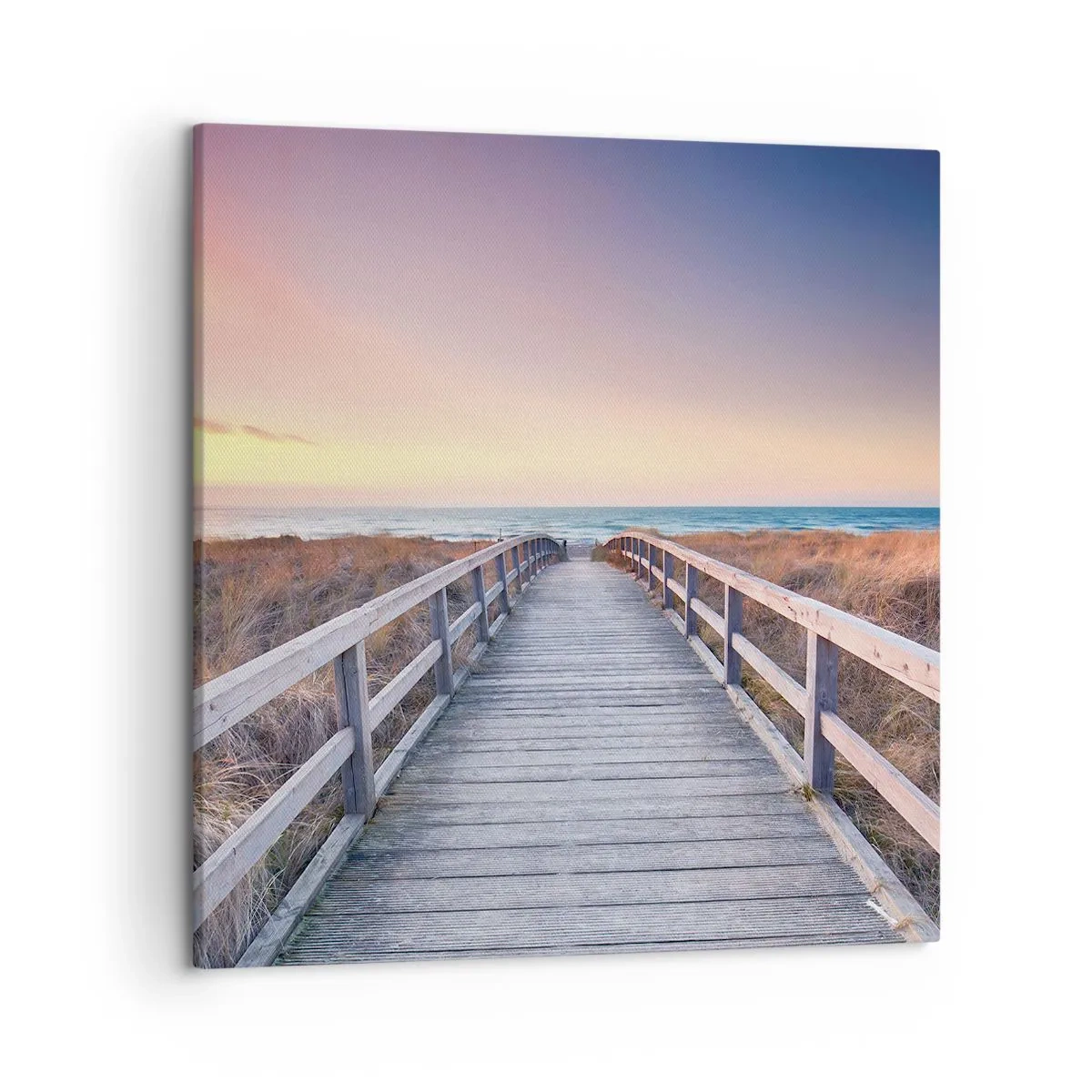 Lærredstryk - Billede på lærred - Baltisk aften aura - 50x50 cm