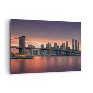 Lærredstryk - Billede på lærred - Sænket i lilla stilhed - 100x70 cm