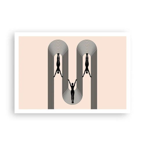 Plakat - På hovedet nedad - 100x70 cm