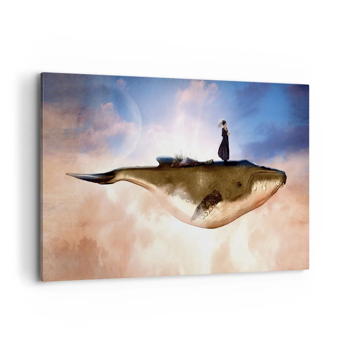 Lærredstryk - Billede på lærred - En surrealistisk rejse - 120x80 cm
