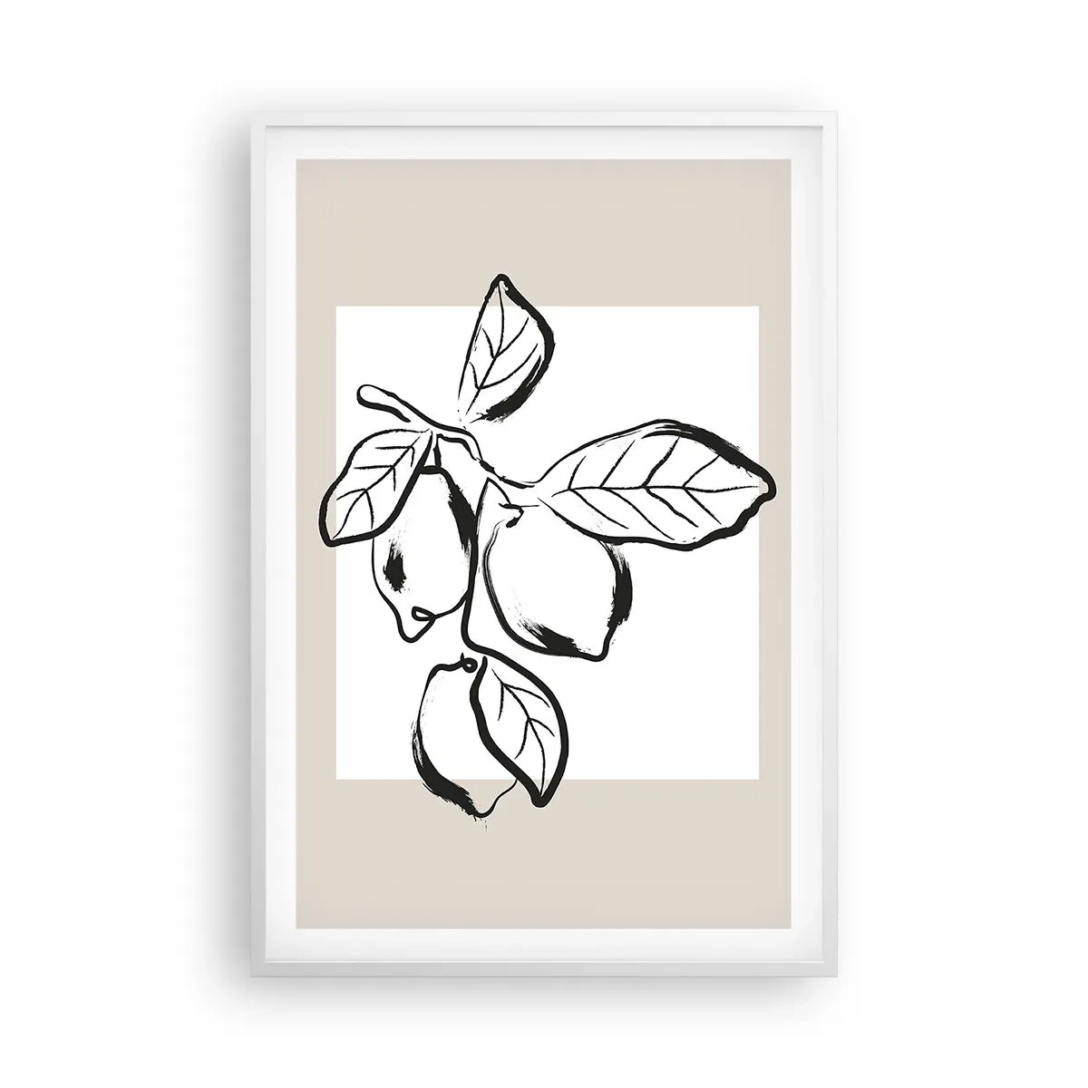 Plakat i hvid ramme - Hvor citronen modner... - 61x91 cm