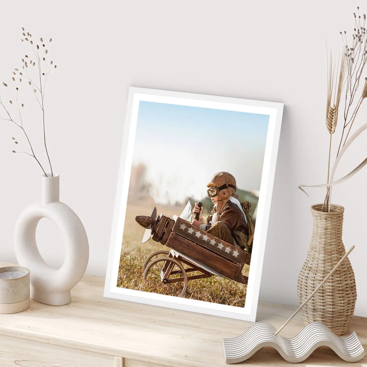 Plakat i hvid ramme - Start mod drømmen - 30x40 cm