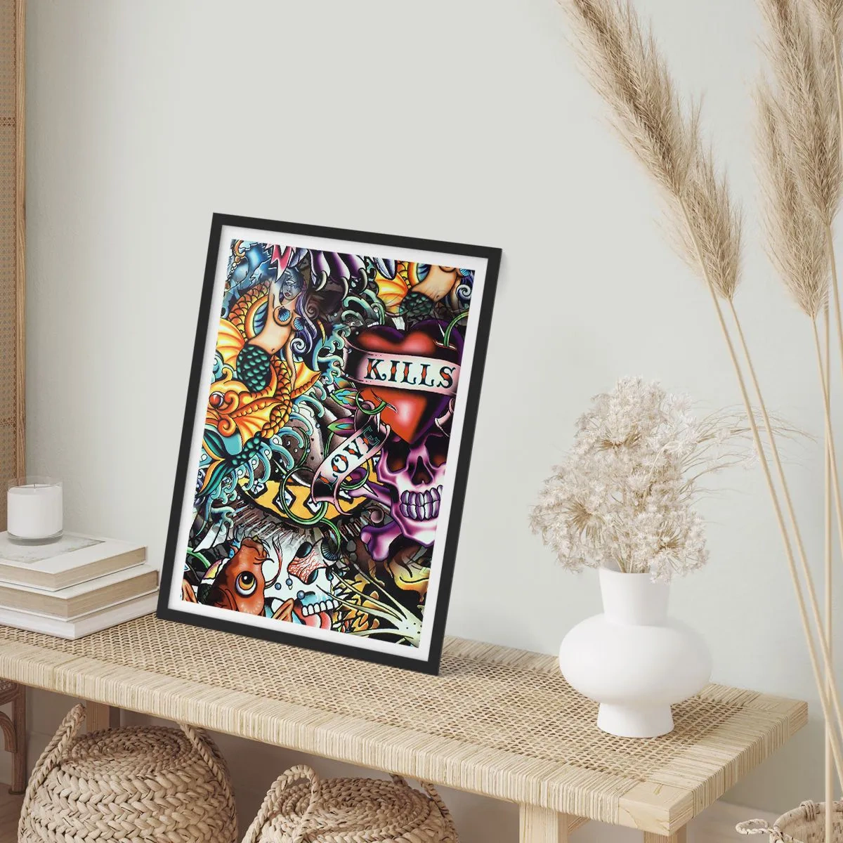 Plakat i sort ramme - En tatovørers drøm - 40x50 cm