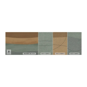 Prøve Fototapet Premium Canvas - Vandret sammensætning - Abstraktion, Stykke, Moderne kunst - 100x30 cm