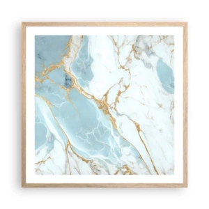 Plakat i ramme af lyst egetræ - Rigdom af sten - 60x60 cm