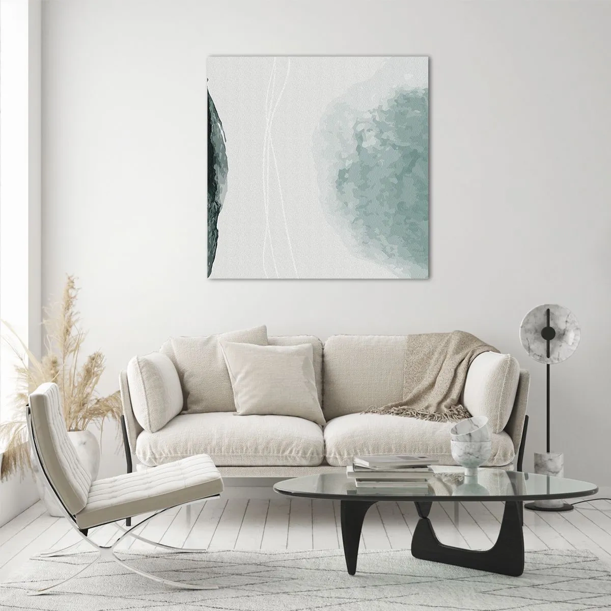 Billede på glas - Et møde med tåge - 40x40 cm