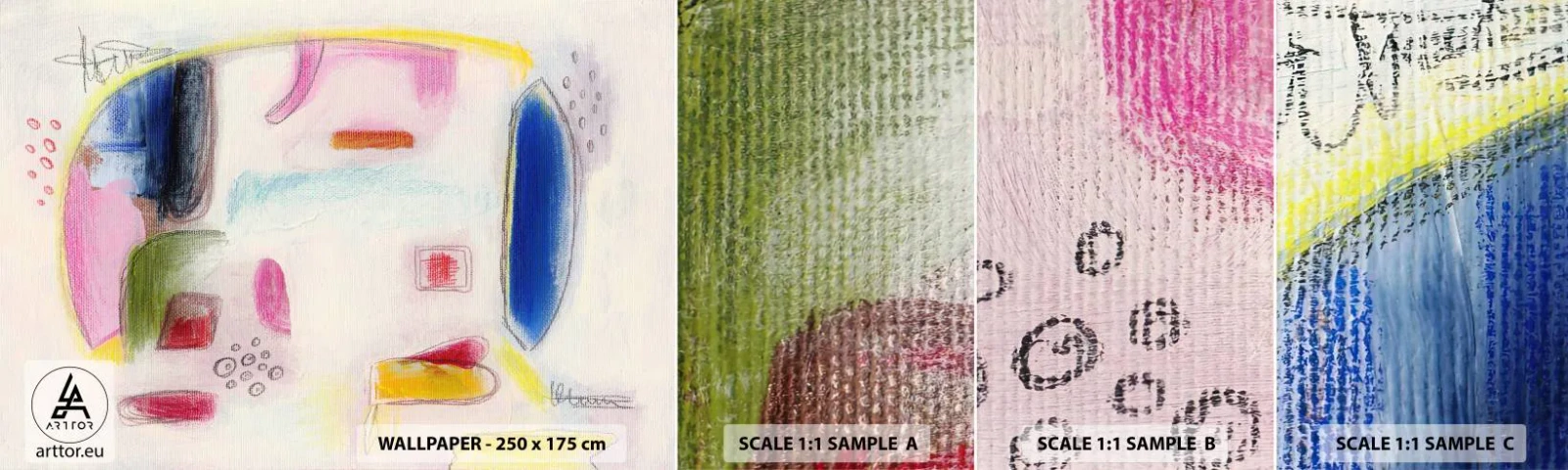 Prøve Fototapet Selvklæbende Deluxe Sticker - Mere konveks end konkav eller flad - Abstraktion, Stykke, Elefant - 100x30 cm