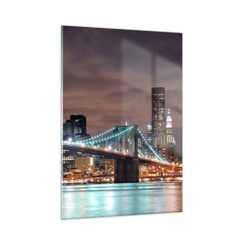 Billede på glas - Lys i den store by - 50x70 cm