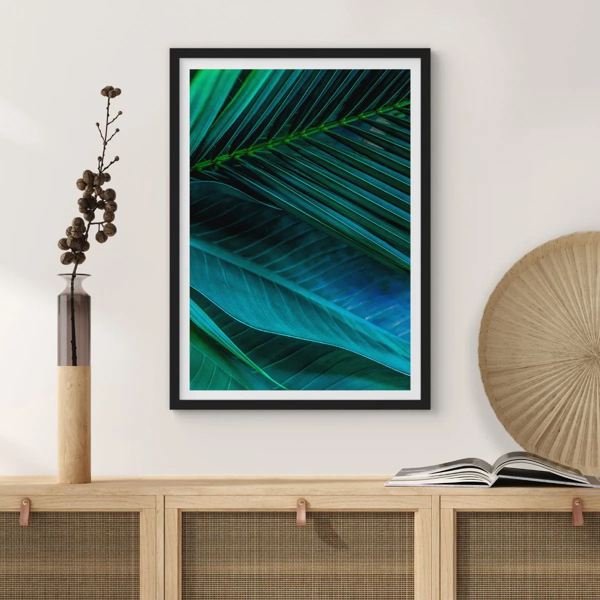 Plakat i sort ramme - Anatomi af en grøn - 61x91 cm