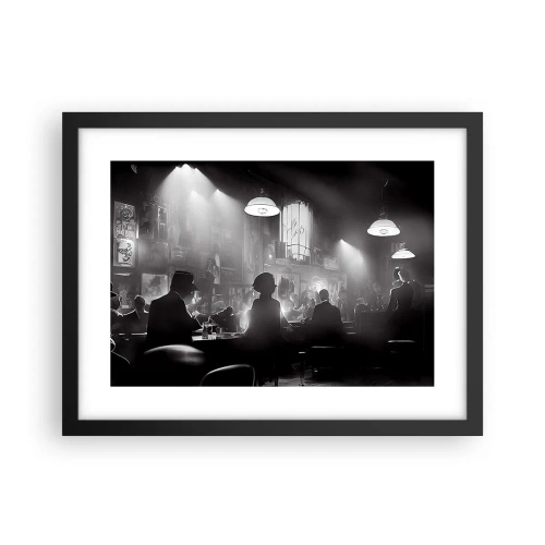 Plakat i sort ramme - I en jazzet stemning - 40x30 cm