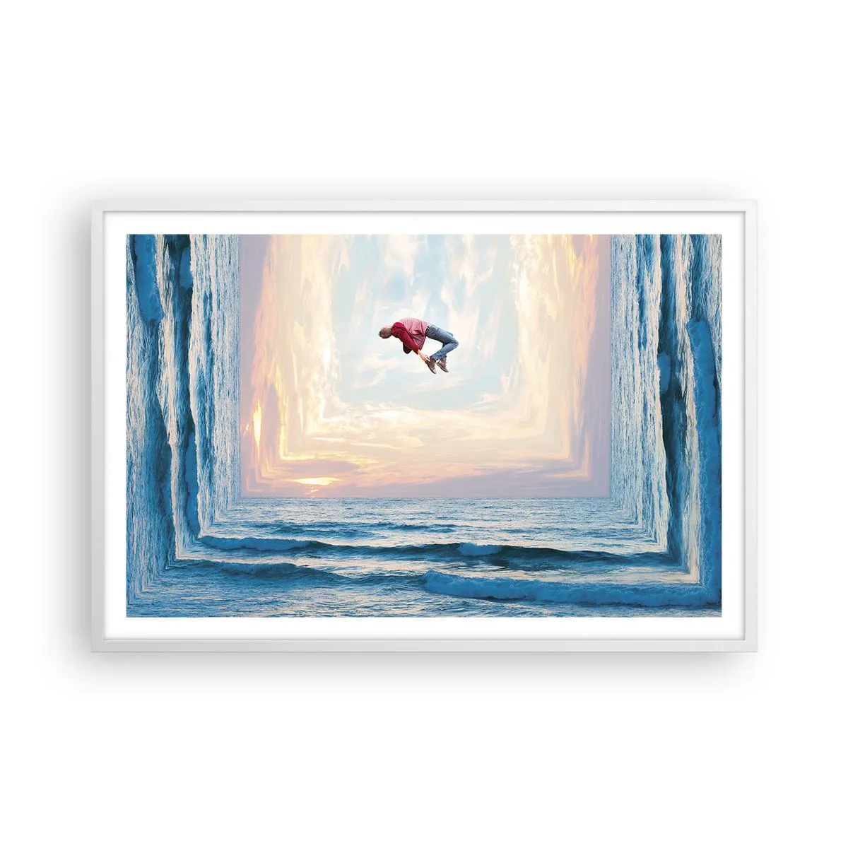 Plakat i hvid ramme - Til en anden dimension - 91x61 cm
