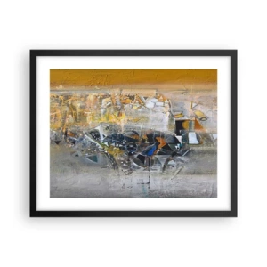 Plakat i sort ramme - Alt vil falde på plads - 50x40 cm