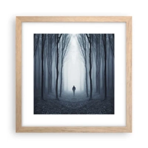 Plakat i ramme af lyst egetræ - Og alt sammen ganske enkelt - 30x30 cm