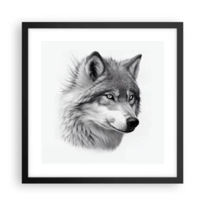 Plakat i sort ramme - Alpha - uden tvivl - 40x40 cm