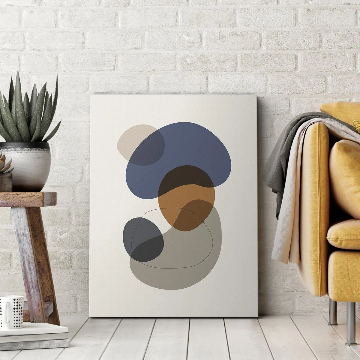 Lærredstryk - Billede på lærred - Dråber af farve - 70x100 cm