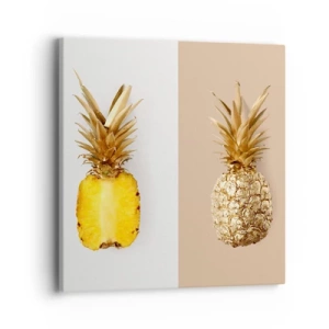 Lærredstryk - Billede på lærred - Ananas til os - 40x40 cm