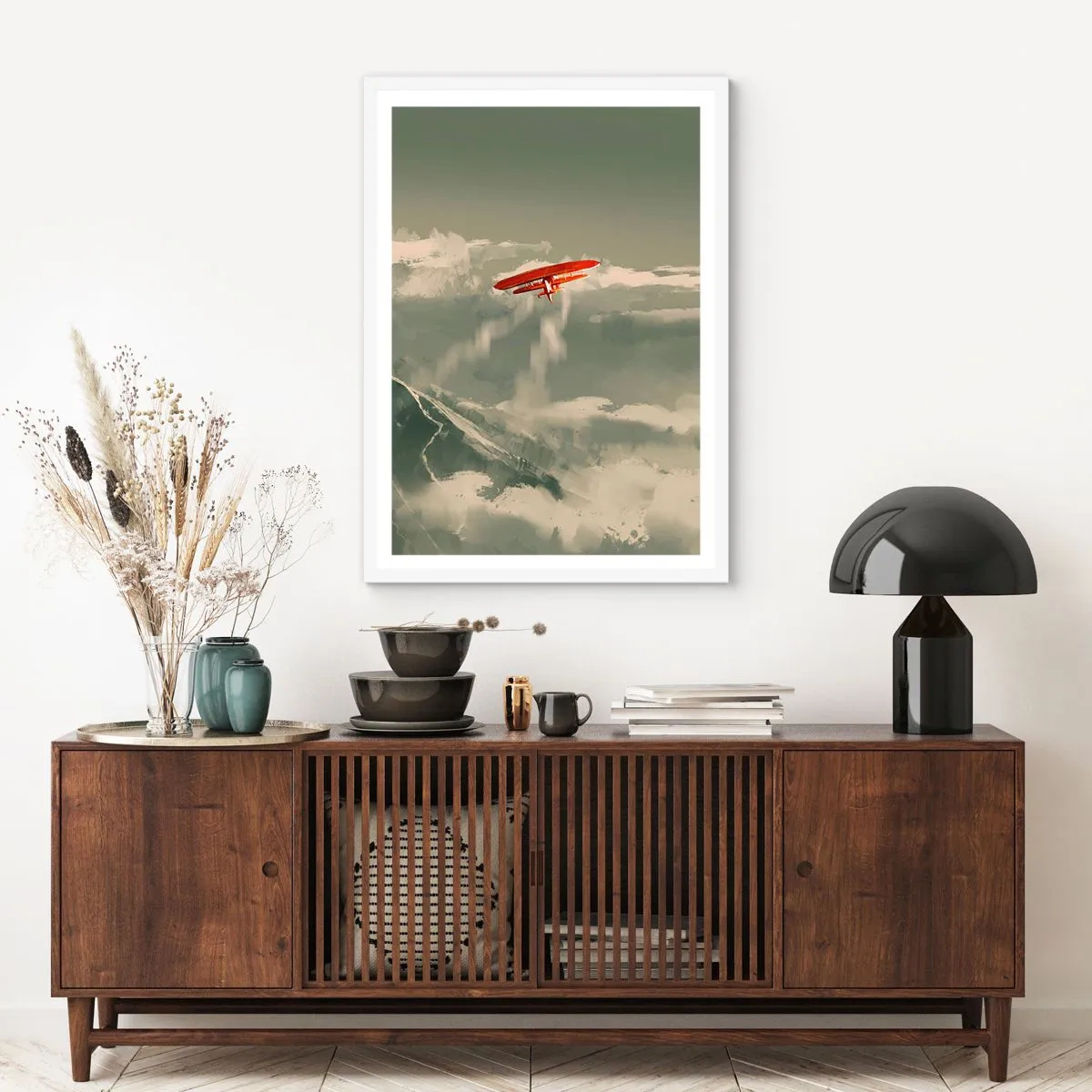 Plakat i hvid ramme - Frygtløs pioner - 61x91 cm