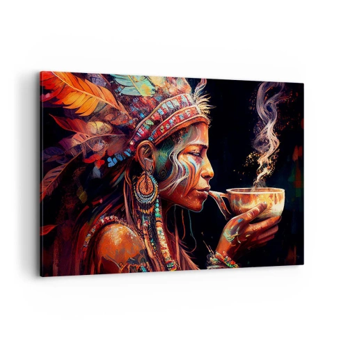 Lærredstryk - Billede på lærred - Et magisk ritual - 120x80 cm