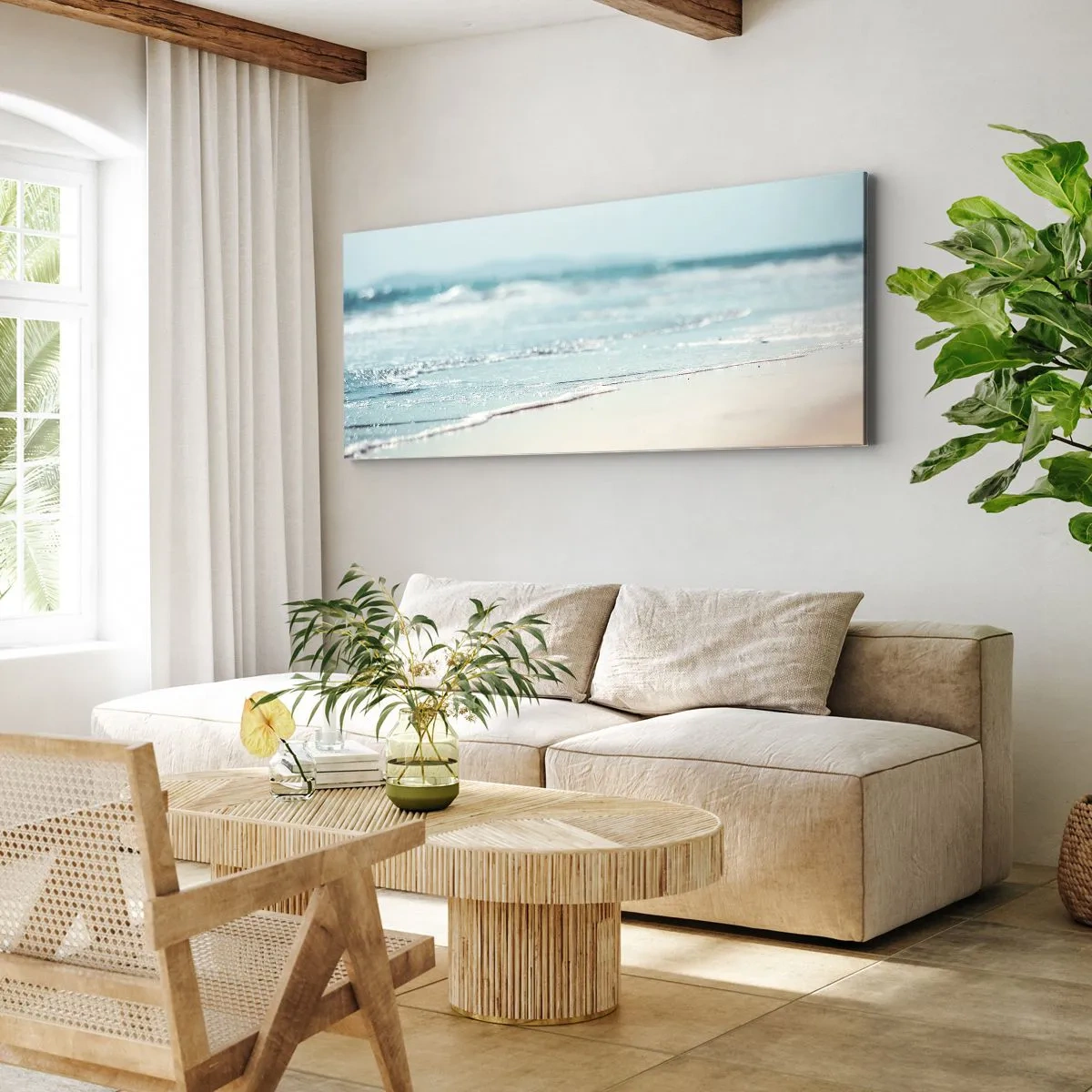 Lærredstryk - Billede på lærred - Varme og støj - 140x50 cm