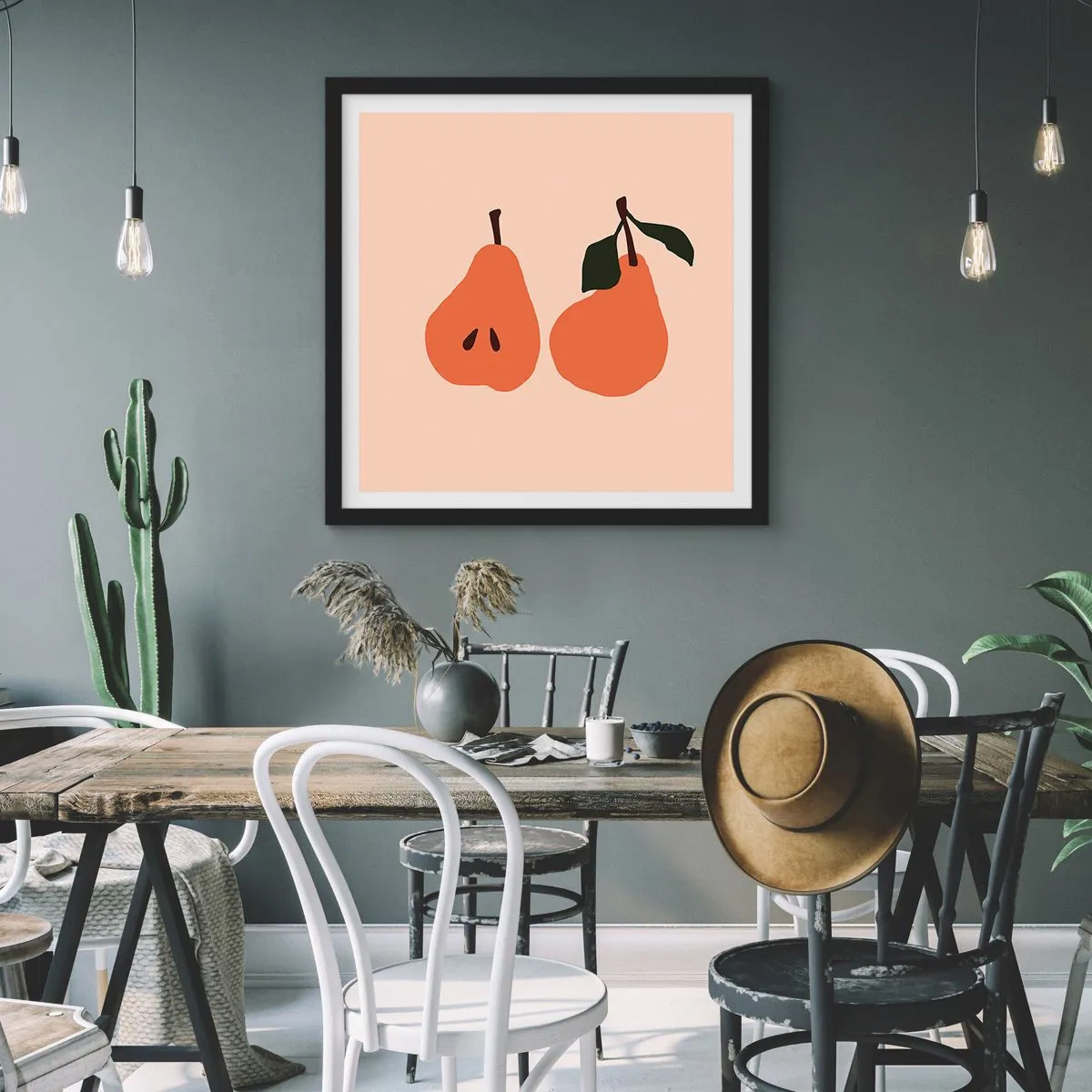 Plakat i sort ramme - Sødmen selv - 60x60 cm