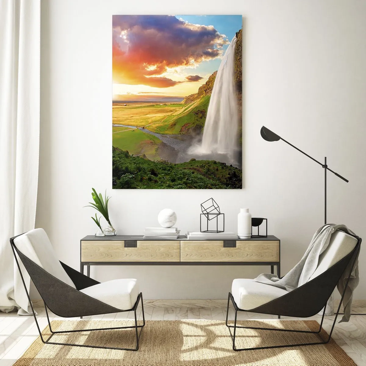 Billede på glas - Den islandske sommers fylde - 70x100 cm