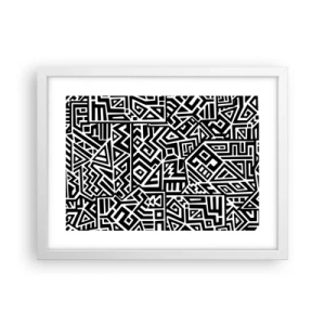 Plakat i hvid ramme - Præcolumbiansk sammensætning - 40x30 cm