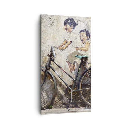 Lærredstryk - Billede på lærred - Sandt eller falsk? - 45x80 cm