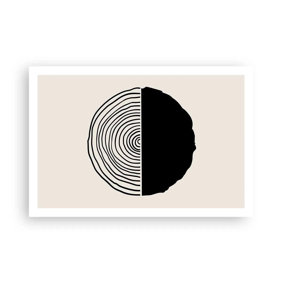 Plakat - Halvt og halvt - 91x61 cm