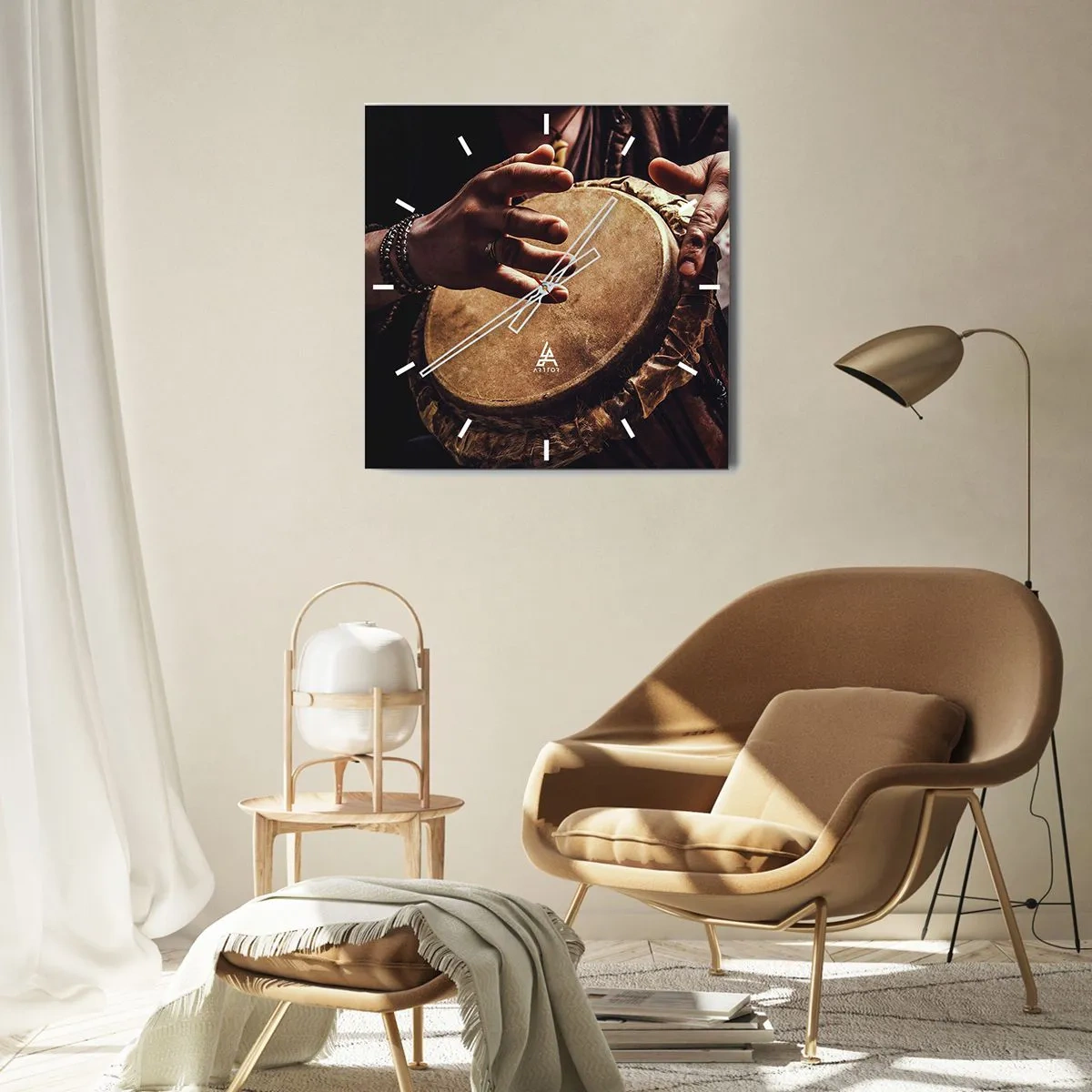 Vægur, Uret - I hjertets rytme - 40x40 cm