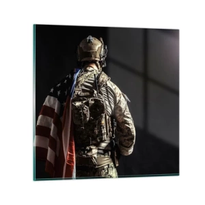 Billede på glas - Det er grunden til, at - 50x50 cm