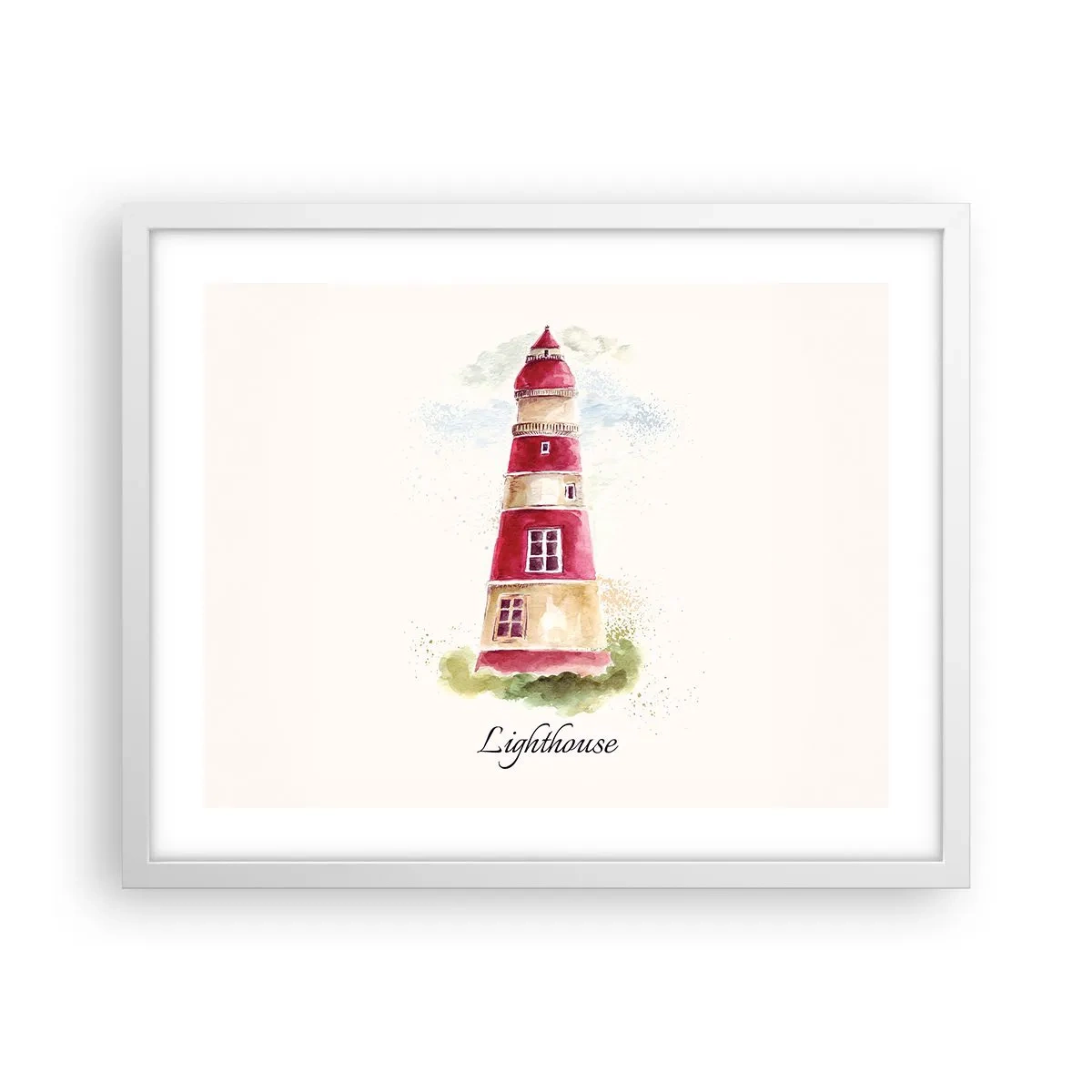 Plakat i hvid ramme - Altid vejret omkring - 50x40 cm