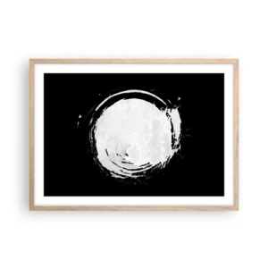 Plakat i ramme af lyst egetræ - Den gode vej ud - 70x50 cm