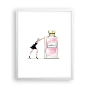 Plakat i hvid ramme - Essensen af kvindelighed - 40x50 cm