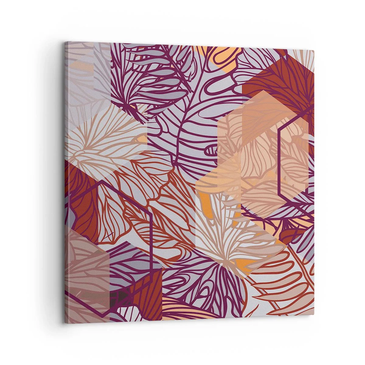 Lærredstryk - Billede på lærred - Umuligt forhold mellem geometri og natur - 60x60 cm