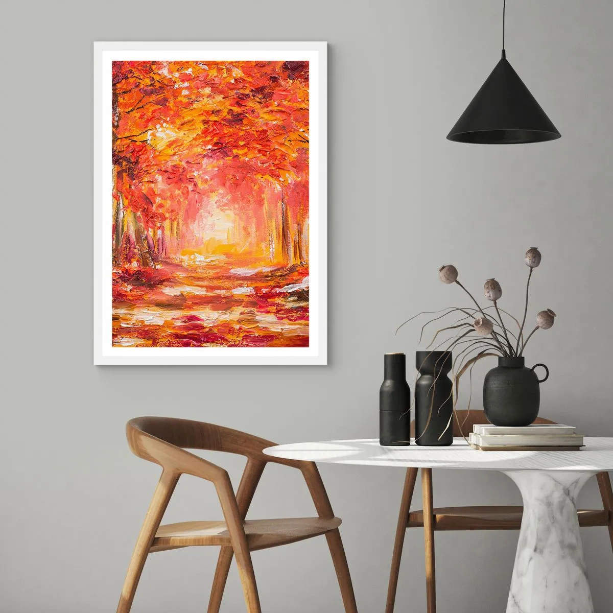 Plakat i hvid ramme - Kobberskov - 61x91 cm