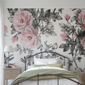 Fototapet Standard Eco - Forsvind i rosenblomsterne - Blomster, Rose, Have - 500x350 cm