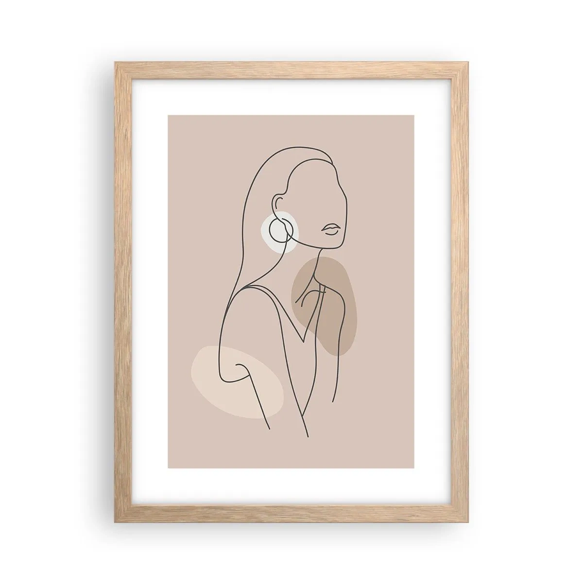 Plakat i ramme af lyst egetræ - Et ikon for pigelivet - 30x40 cm