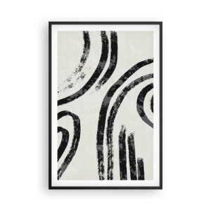 Plakat i sort ramme - Halvt stoppet - 61x91 cm