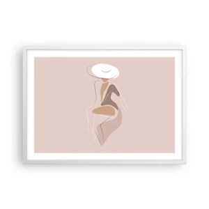 Plakat i hvid ramme - En dame, der skal være - 70x50 cm