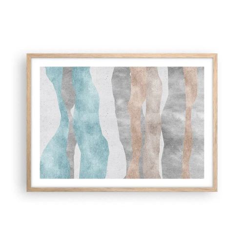 Plakat i ramme af lyst egetræ - En undersøgelse af intimitet - 70x50 cm