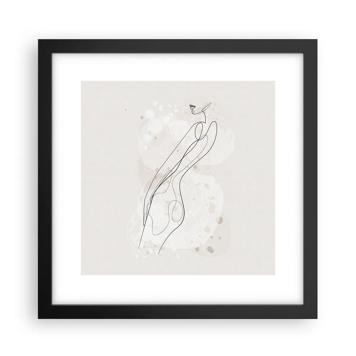 Plakat i sort ramme - At forvilde sig med blikket - 30x30 cm