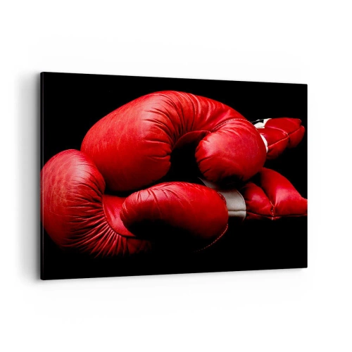 Lærredstryk - Billede på lærred - Kampens spænding bag os - 100x70 cm