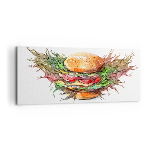 Lærredstryk - Billede på lærred - Varm fristelse - 100x40 cm