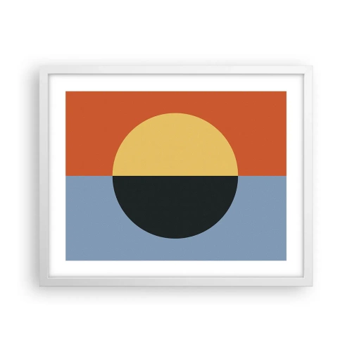 Plakat i hvid ramme - En sammensætning af varme og kølighed - 50x40 cm